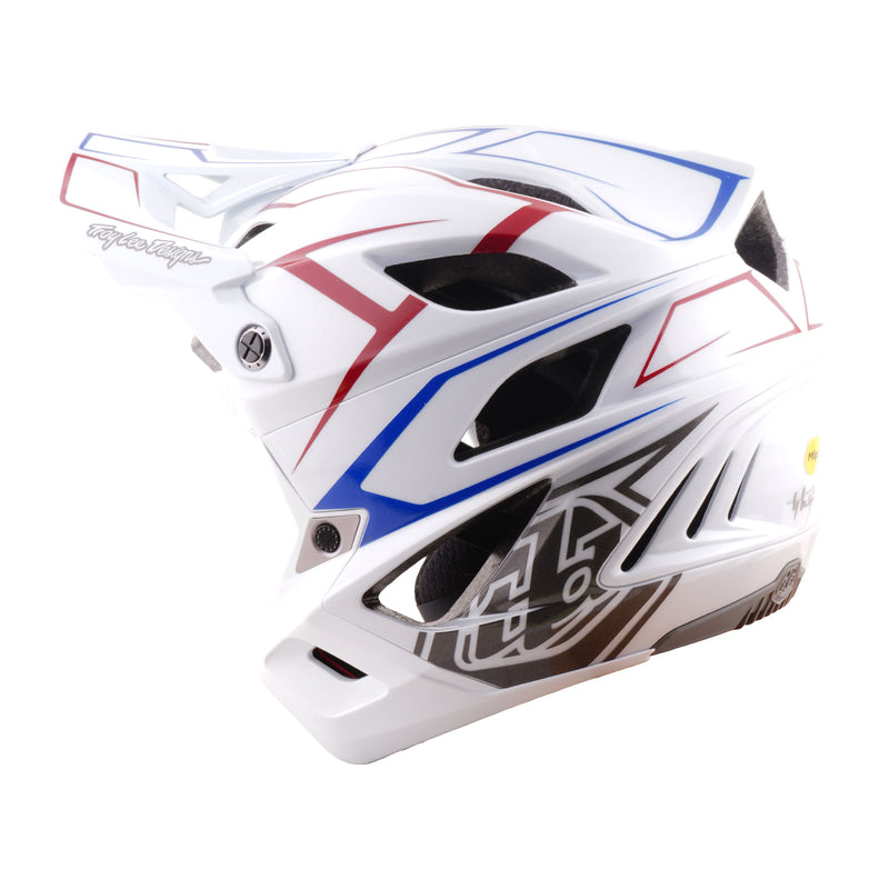 Stage Stunt Helmet Pinstripe White