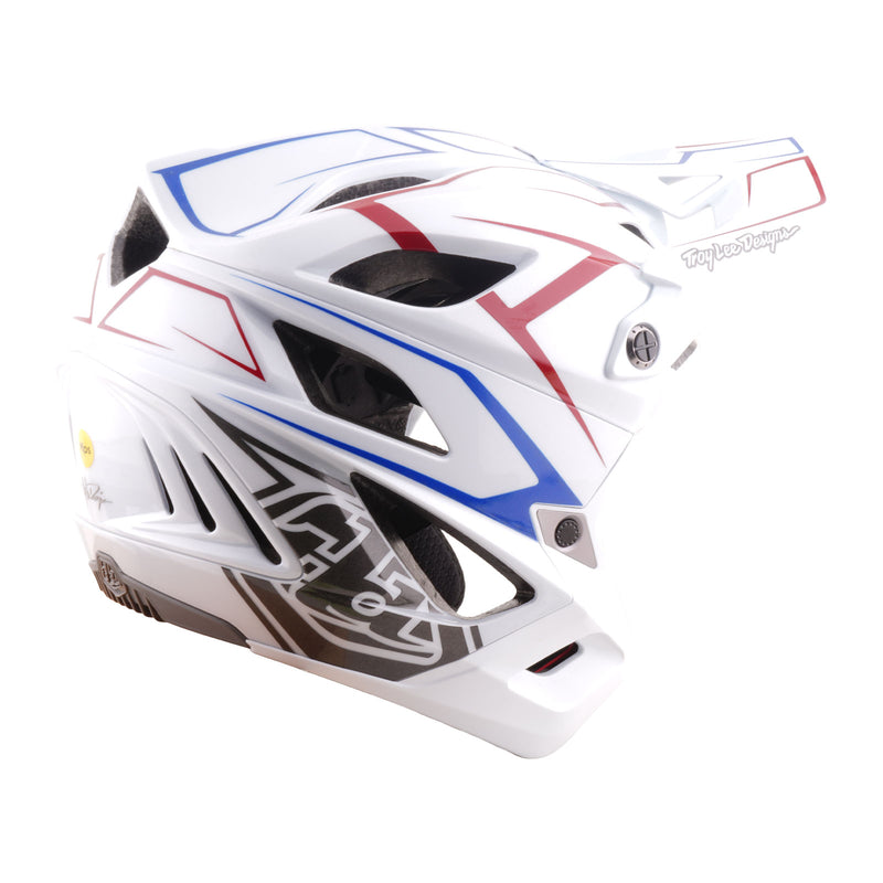 Stage Stunt Helmet Pinstripe White
