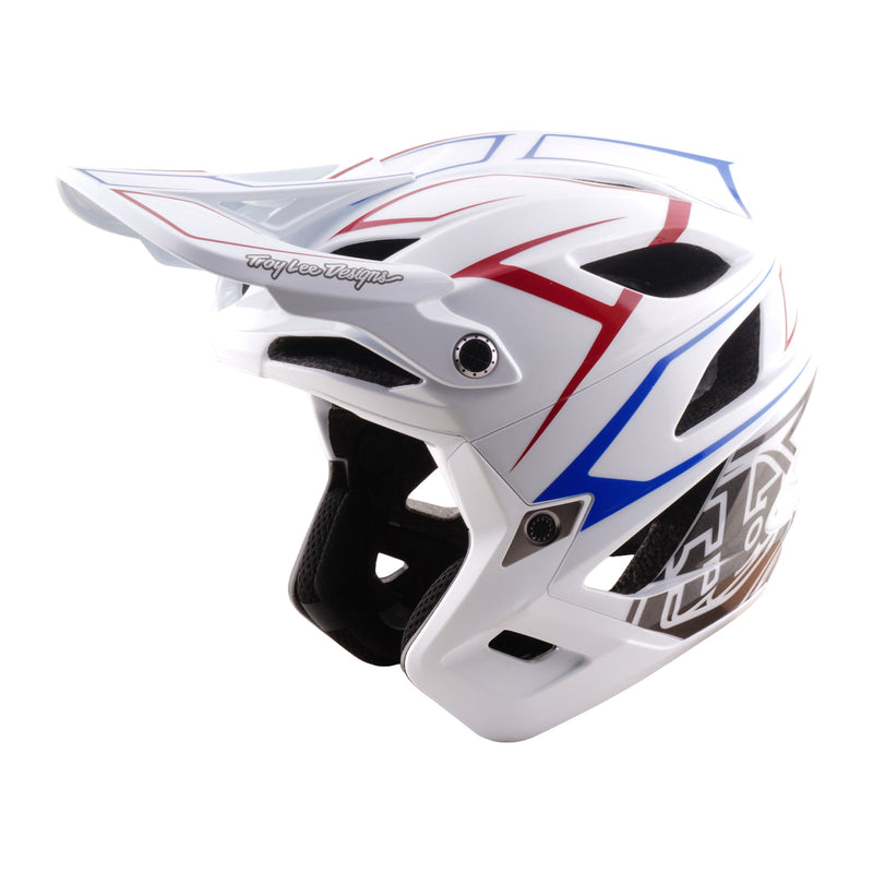 Stage Stunt Helmet Pinstripe White