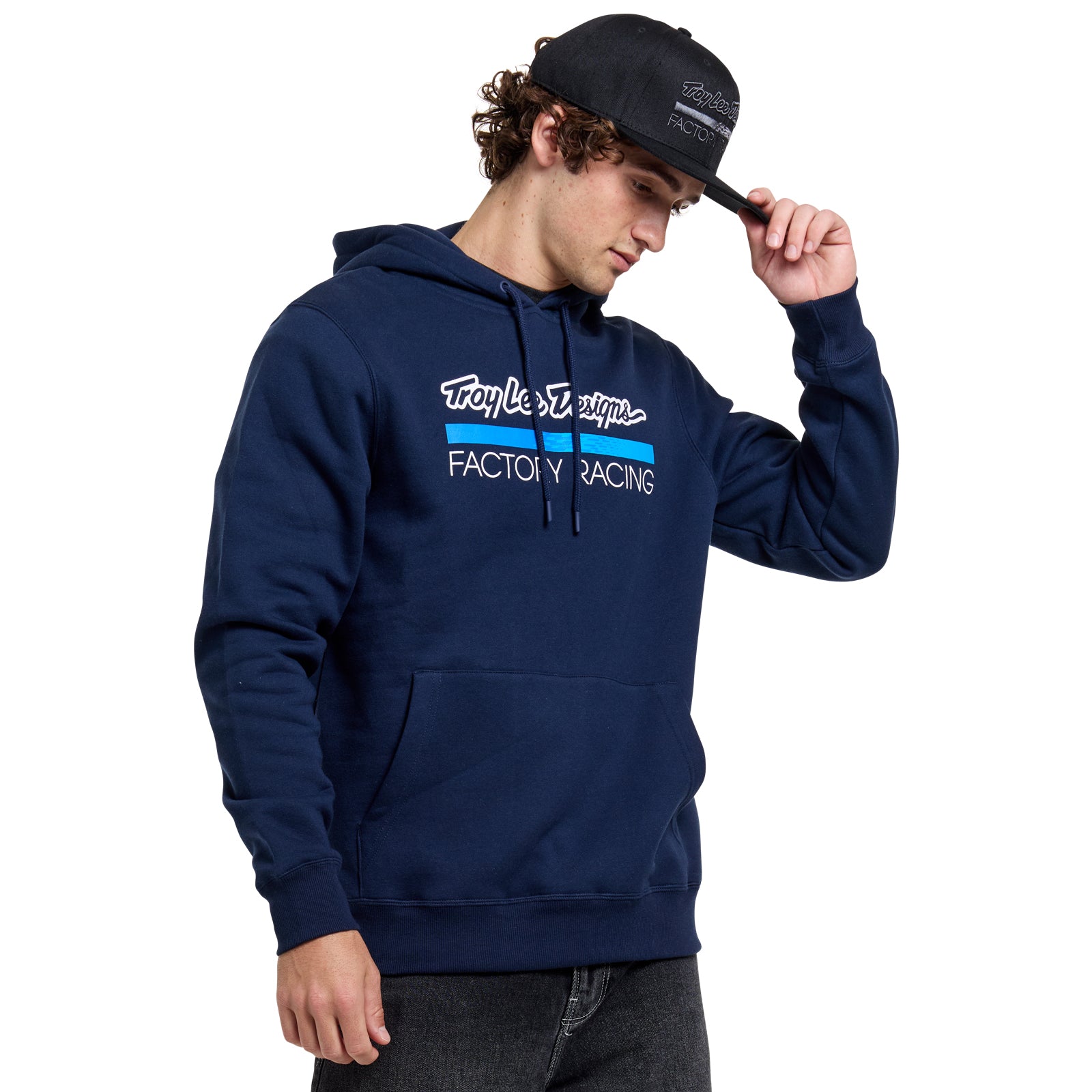 Pullover Hoodie Troy Lee Designs Factory Racing Navy / Blue