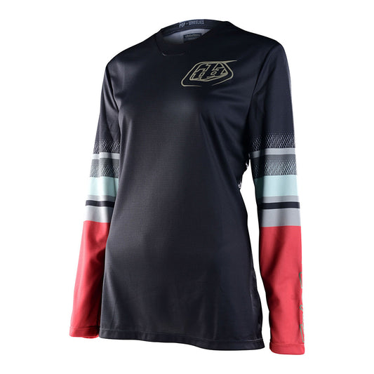 Womens GP Jersey Warped Charcoal