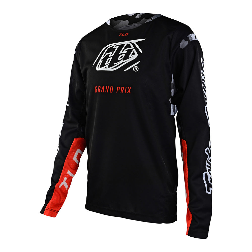 Maillot Youth GP Pro Blends Camo Noir/Blanc