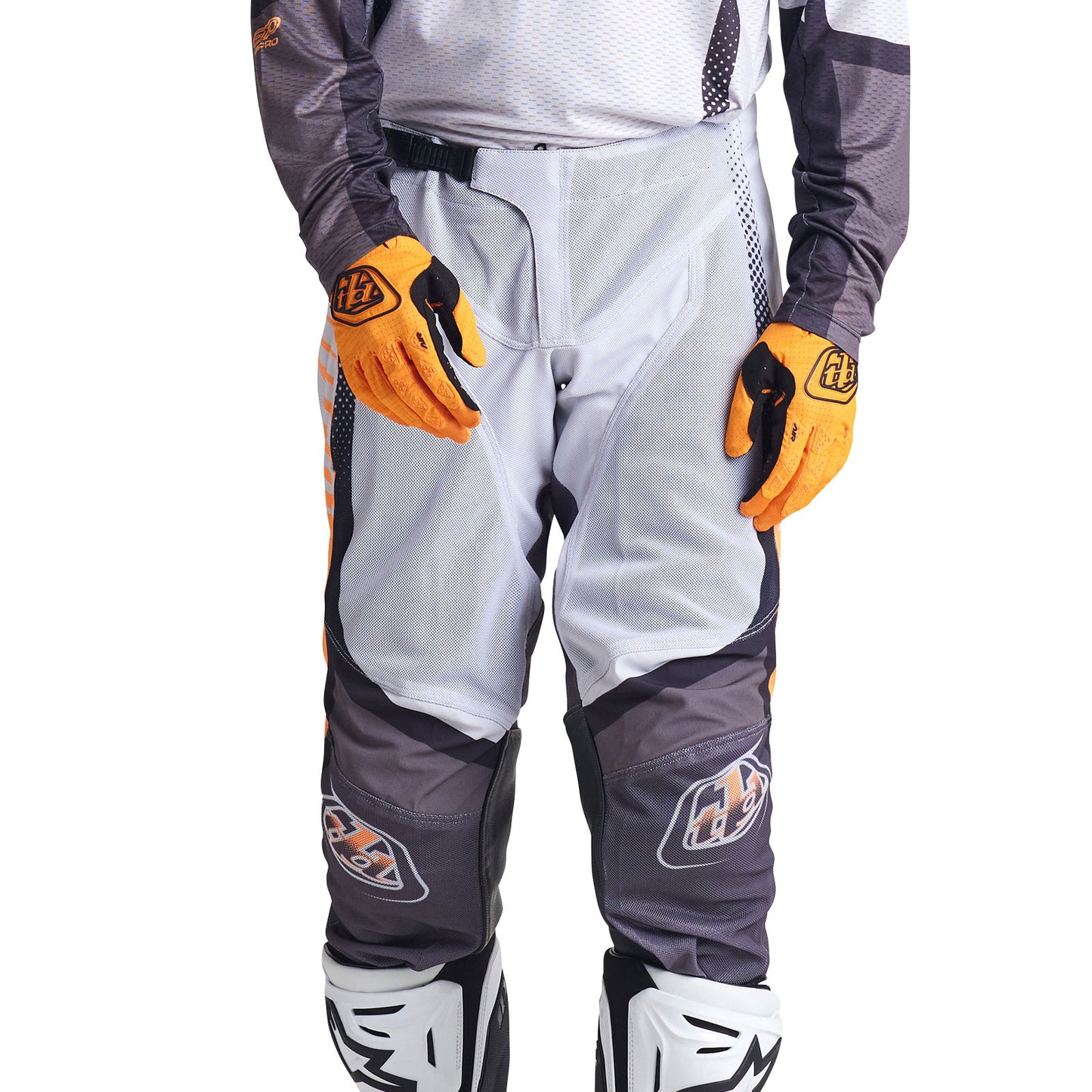 Bandes de pantalon GP Pro Air Gris / Néo Orange