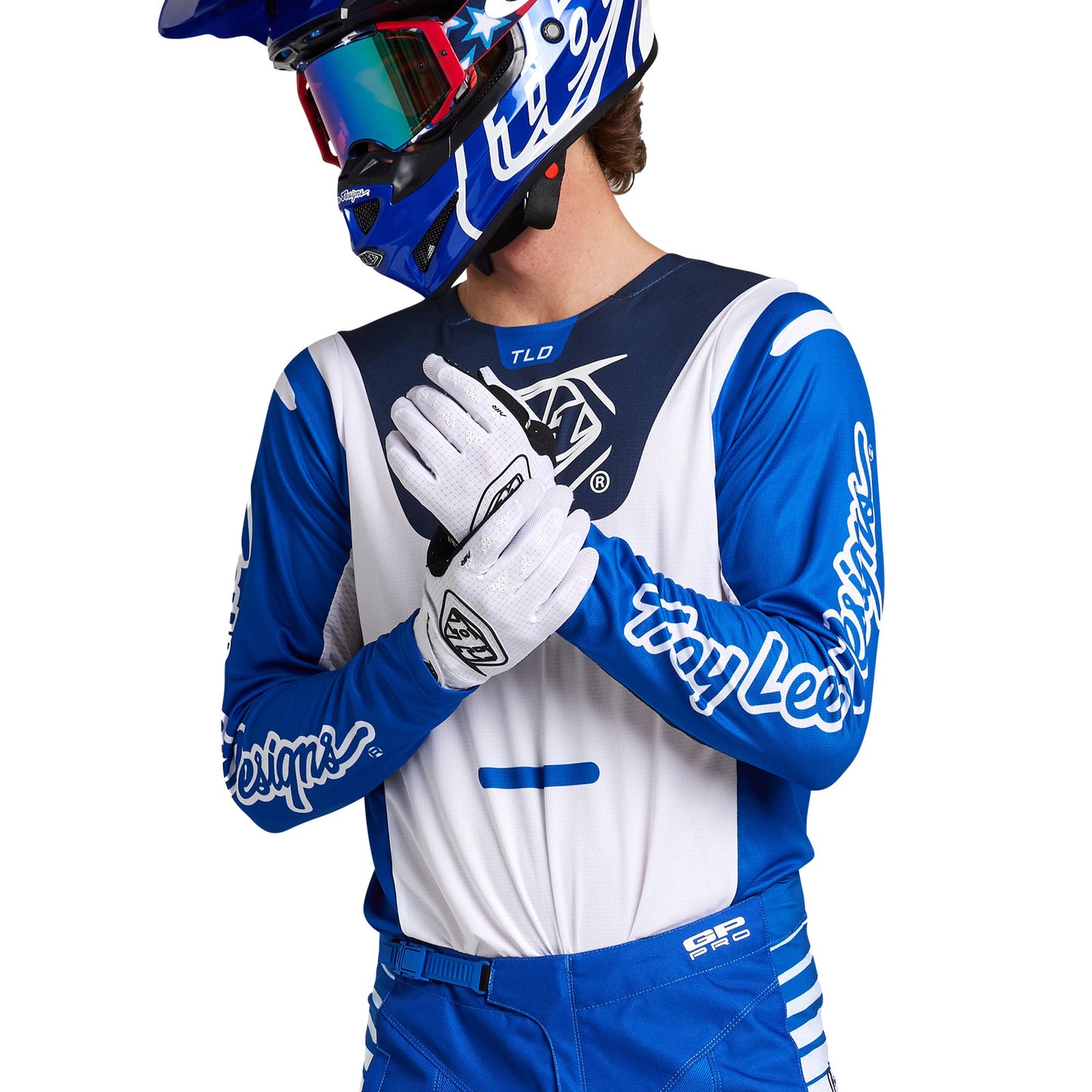 GP Pro Jersey Blends White / Blue