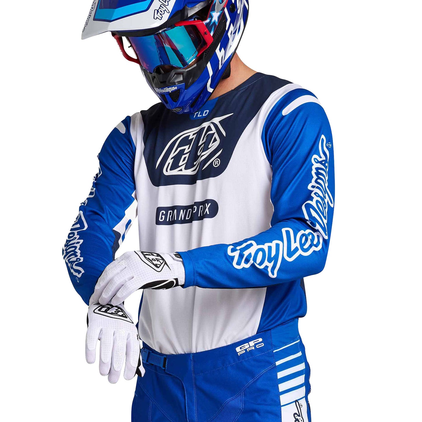 GP Pro Jersey Blends White / Blue