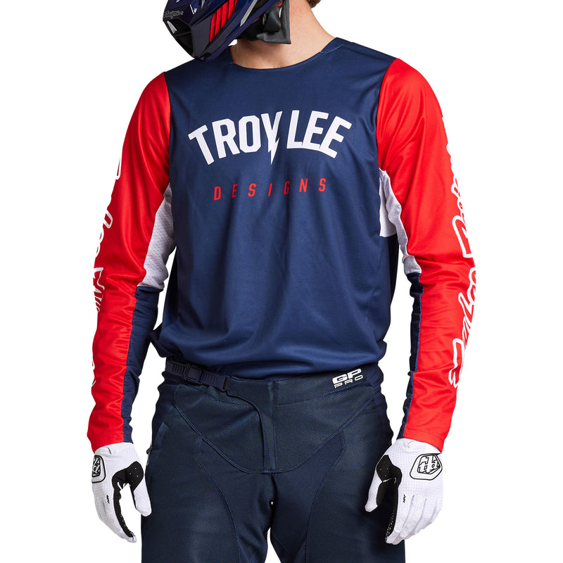 Maillot GP Pro Boltz bleu marine/rouge