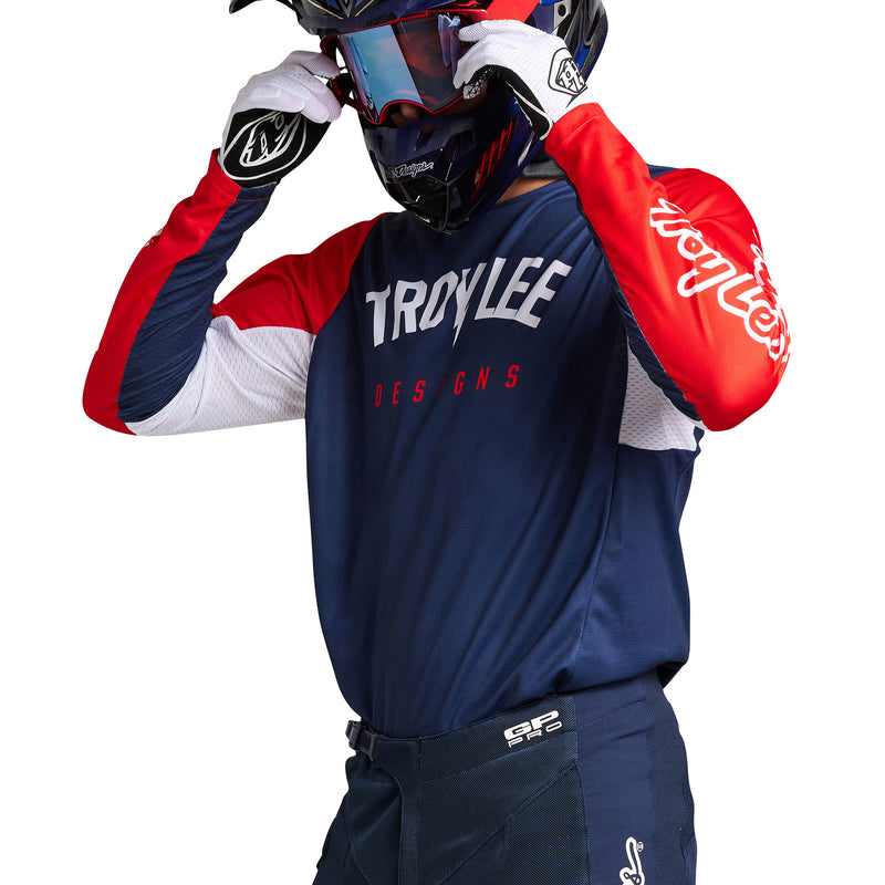 Maillot GP Pro Boltz bleu marine/rouge