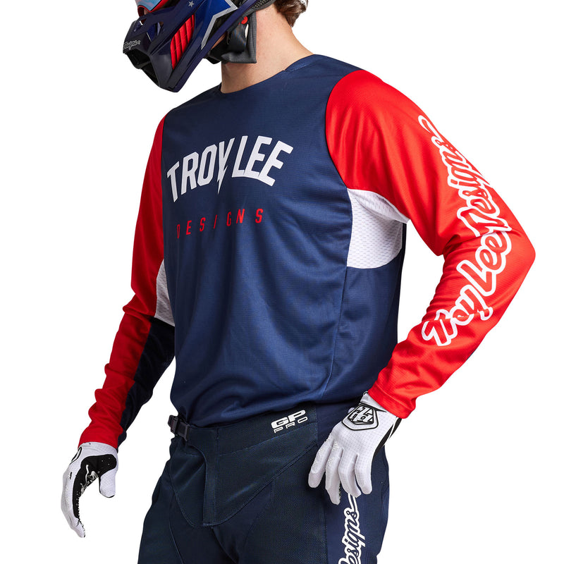 Maillot GP Pro Boltz bleu marine/rouge