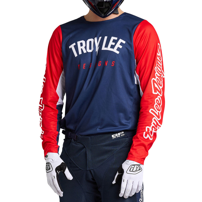 Maillot GP Pro Boltz bleu marine/rouge