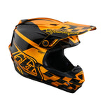 Vérification du casque de course pour jeunes (Or/Noir)