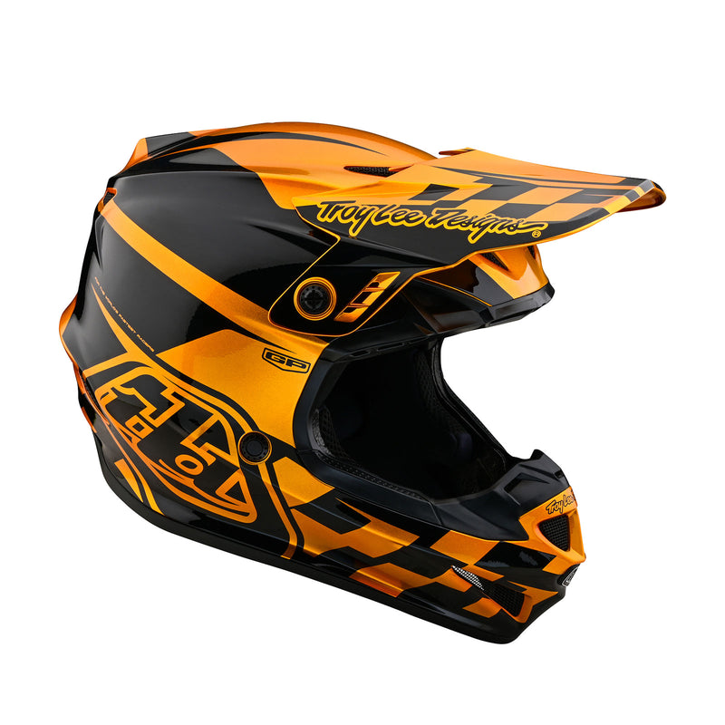 Vérification du casque de course pour jeunes (Or/Noir)