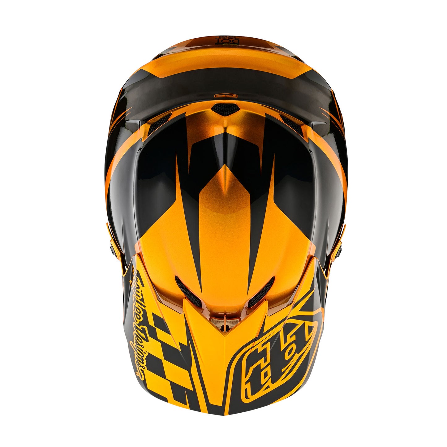 Vérification du casque de course pour jeunes (Or/Noir)