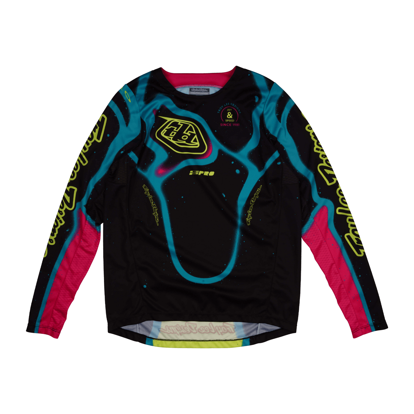 Youth GP Pro Jersey Membrane Black / Glo Yellow