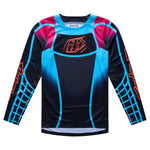 Youth GP Pro LS Jersey Framework Black / Cyan