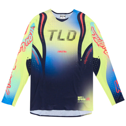 SE Ultra Jersey Jaune Fluo / Bleu Marine Foncé