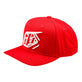 Curved Snapback Hat Badge Team Red