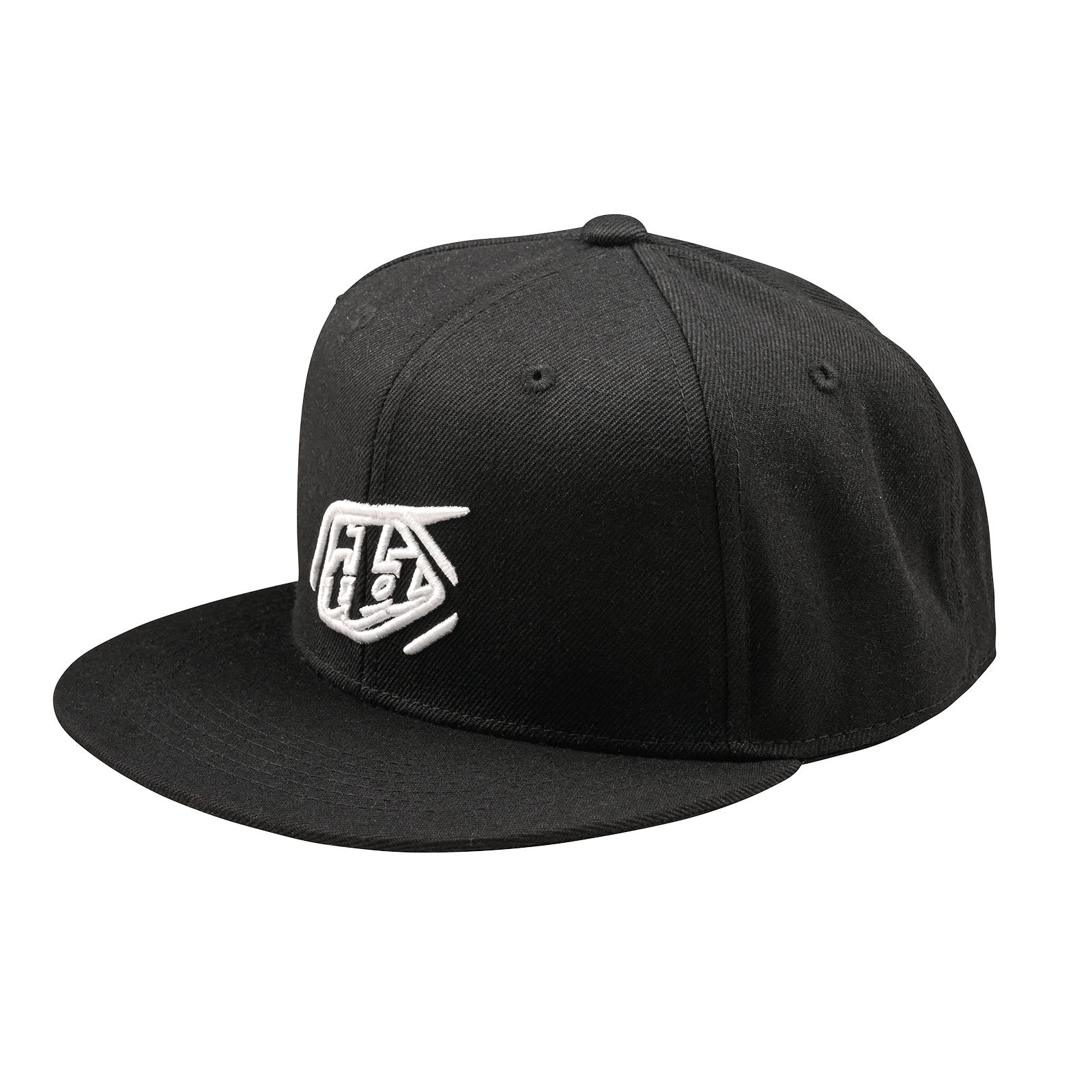 Flat Bill Snapback Badge Black