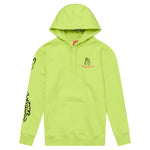Sweat à capuche Peace Out jaune fluo