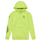Sweat à capuche Peace Out jaune fluo