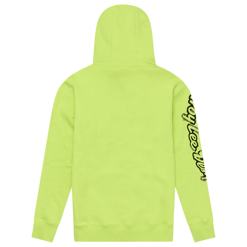 Sweat à capuche Peace Out jaune fluo