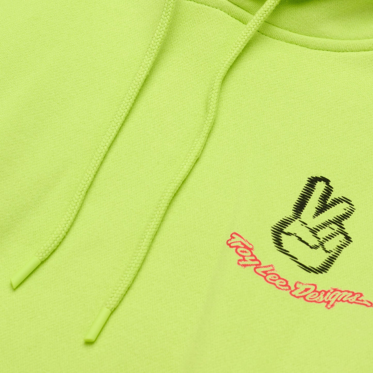 Sweat à capuche Peace Out jaune fluo