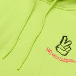 Sweat à capuche Peace Out jaune fluo
