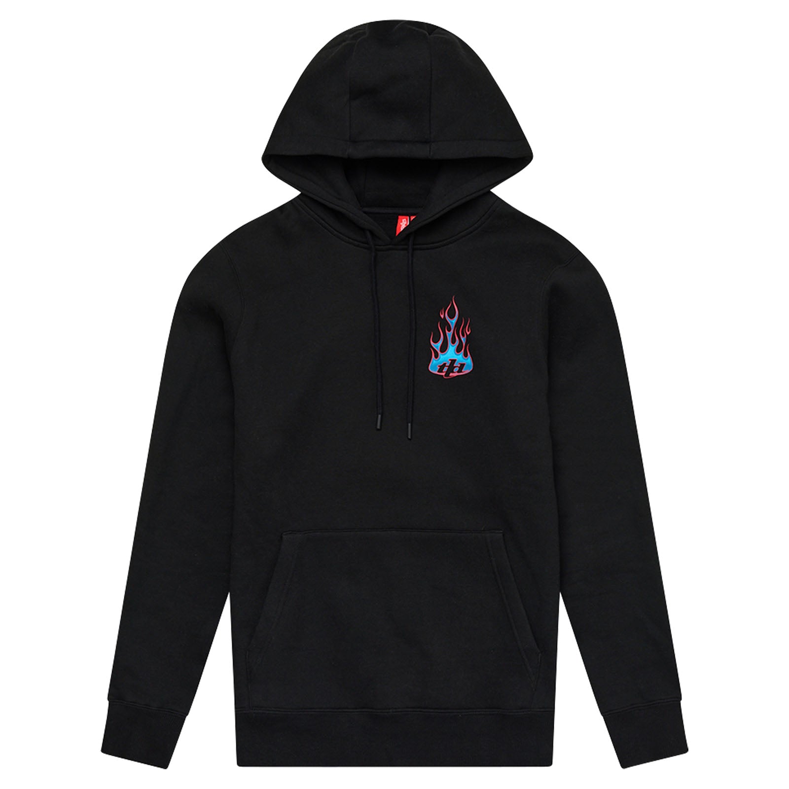 Sweat à capuche noir à effet torche