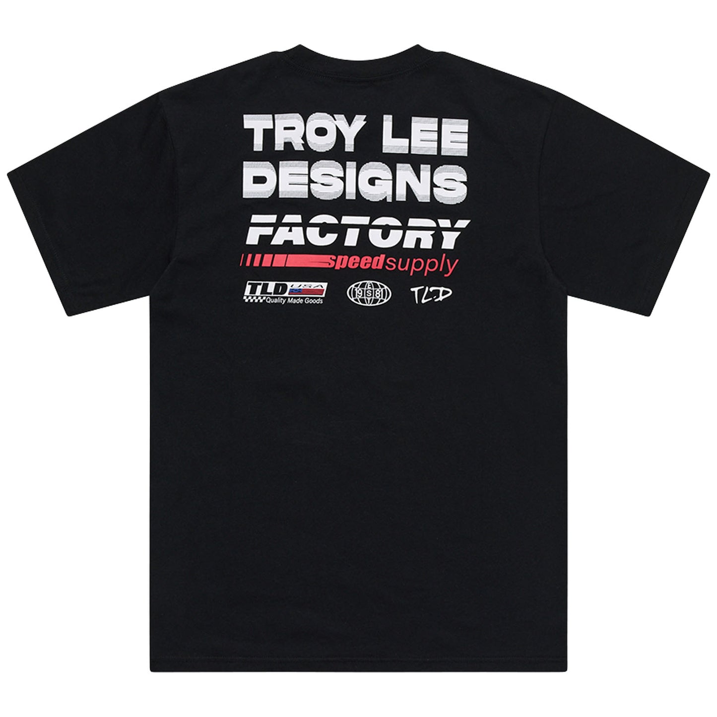 T-shirt à manches courtes noir de l'usine