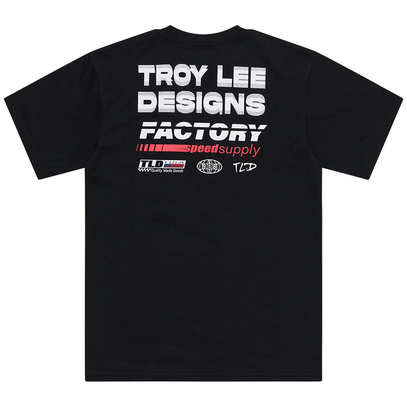 T-shirt à manches courtes noir de l'usine
