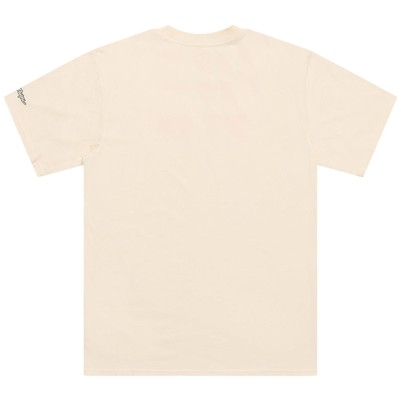 T-shirt à manches courtes blanc vintage dégradé