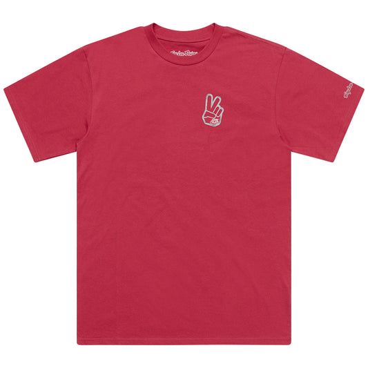 Short Sleeve Tee Peace Out Fuchsia
