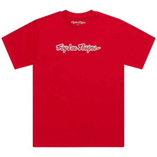 T-shirt à manches courtes rouge de l'équipe Signature