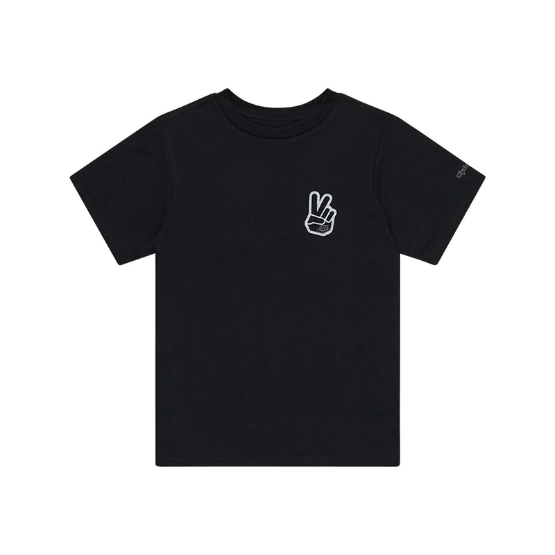 T-shirt à manches courtes pour femme Peace Out noir