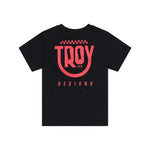 Womens Short Sleeve Tee Smiley Black