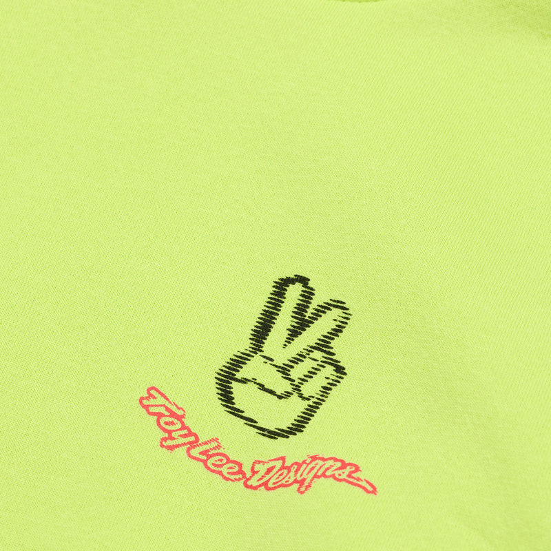 Youth Pullover Peace Out Glo Yellow