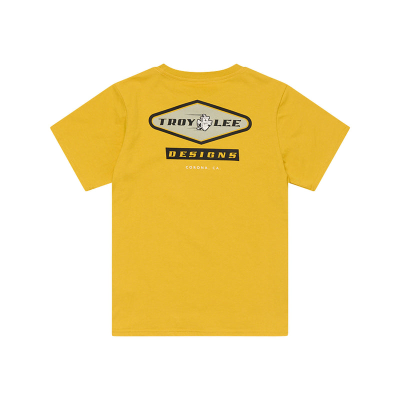 T-shirt à manches courtes pour jeunes, couleur or.