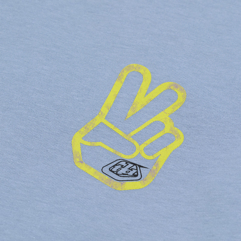T-shirt à manches courtes pour jeunes Peace Out, bleu fumé
