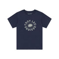 T-shirt à manches courtes pour jeunes, rotation marine chinée
