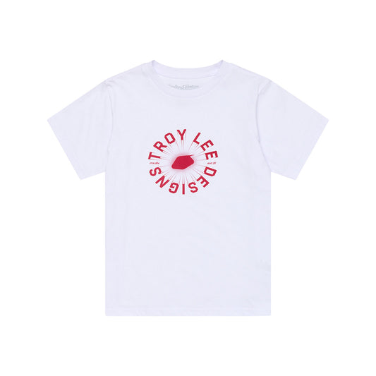 T-shirt à manches courtes pour jeunes, rotation blanche