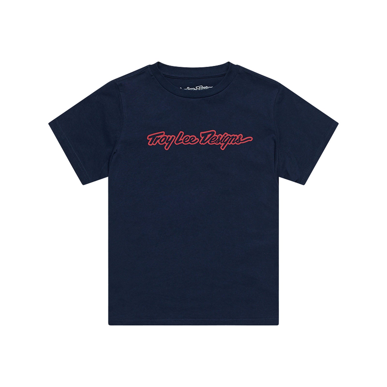 T-shirt à manches courtes pour jeunes, bleu marine signature