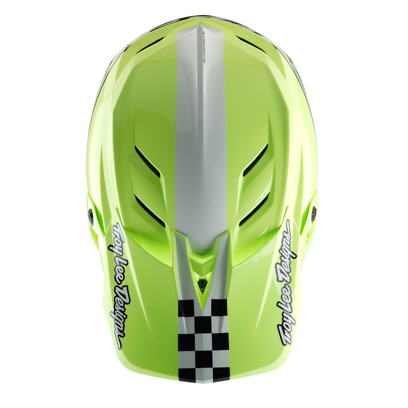 Casque D4 en polyacrylite Fifty-50 Marine / Jaune fluo