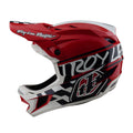 Casque D4 en polyacrylite Fifty-50 blanc/rouge