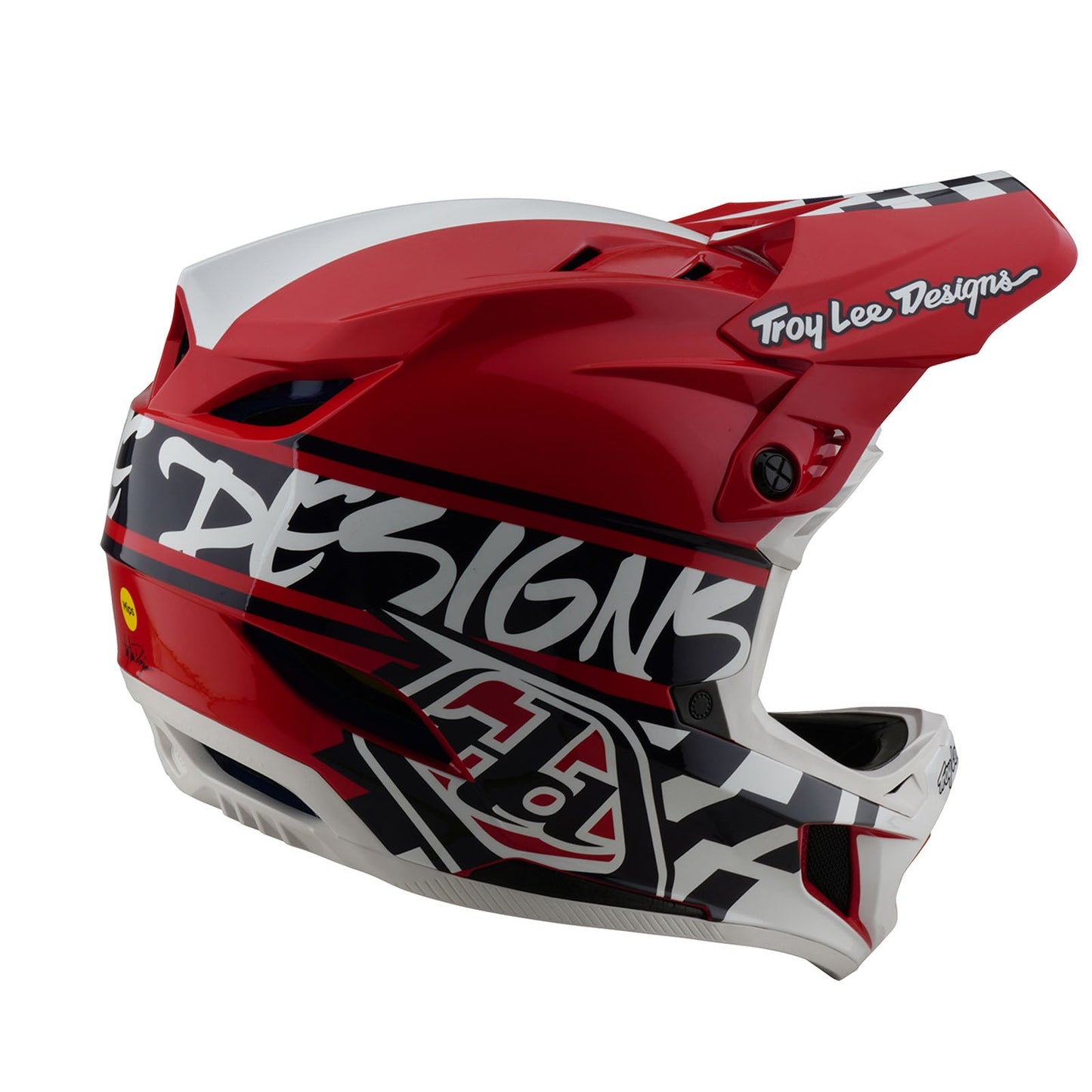 D4 Polyacrylite Helmet Fifty-50 White / Red