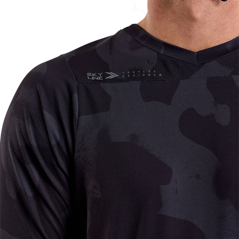 Maillot à manches courtes Skyline Scrubland Noir