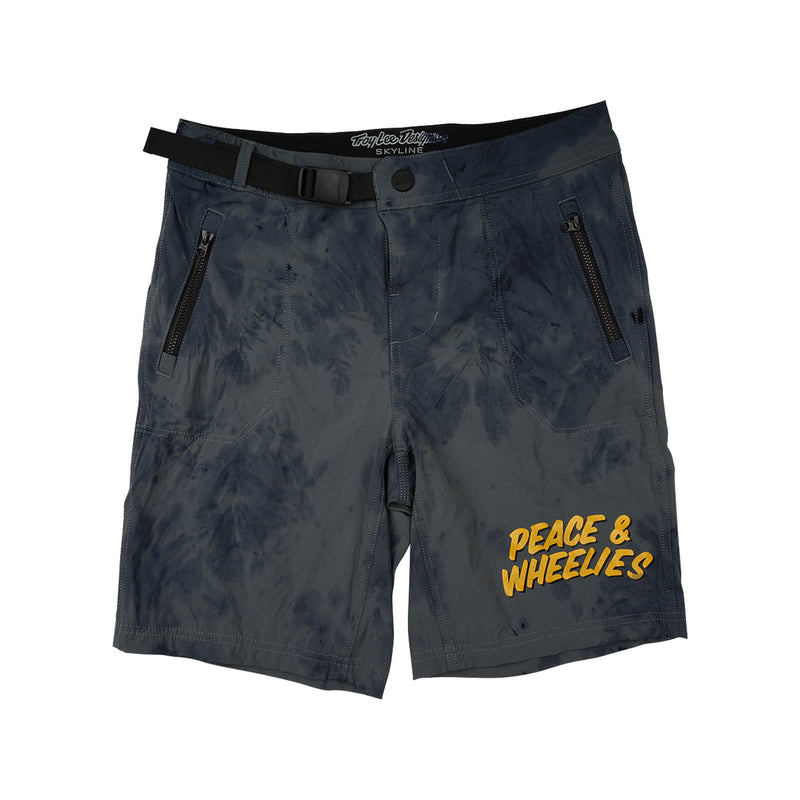 Short de trail Skyline pour jeunes, couleur délavée, nuage sombre