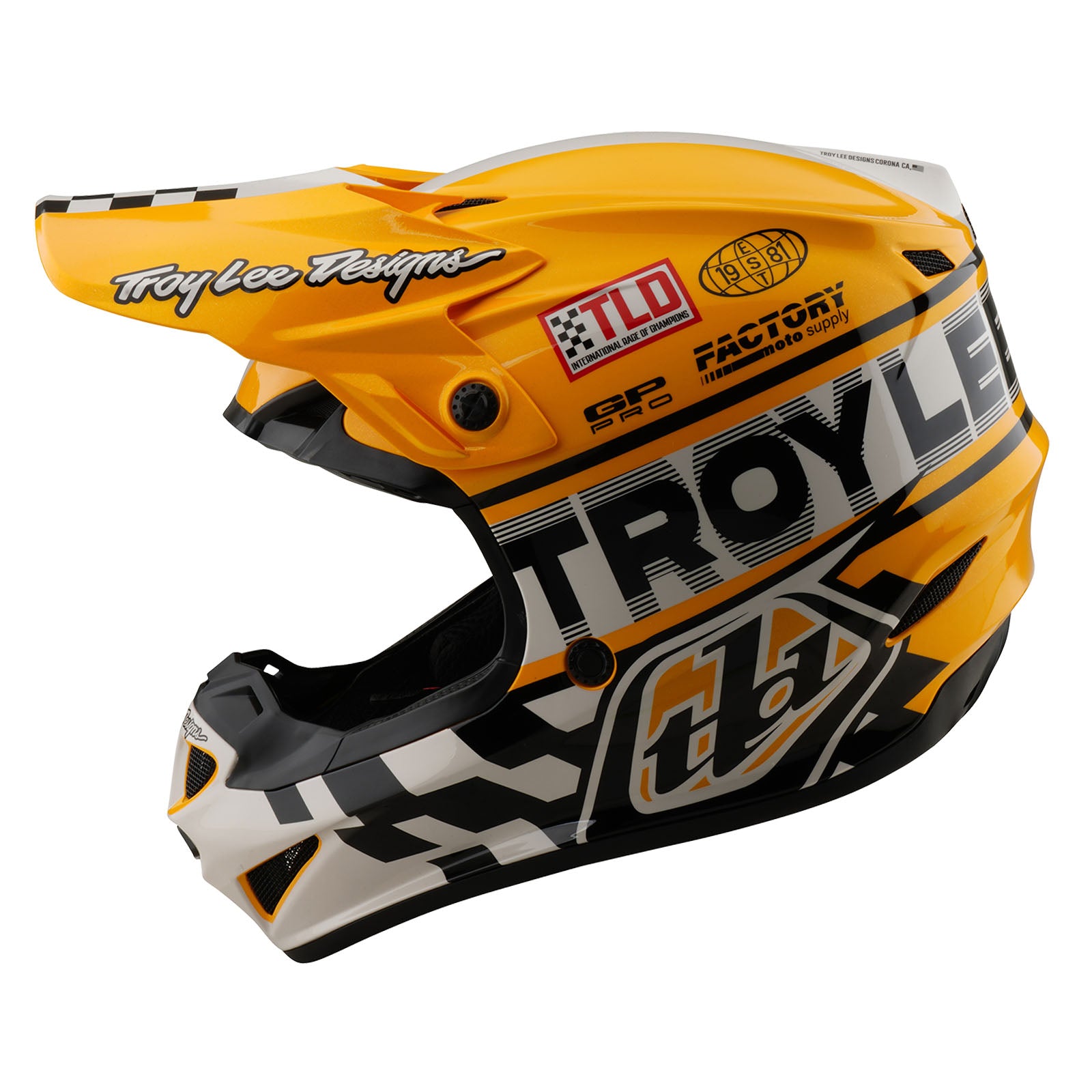 Casque Youth GP Pro Fifty-50 Blanc / Or