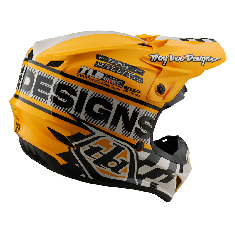 Casque Youth GP Pro Fifty-50 Blanc / Or
