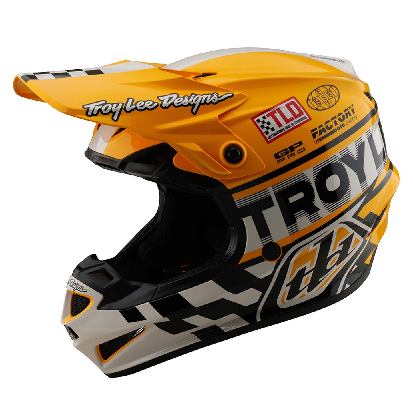 Casque Youth GP Pro Fifty-50 Blanc / Or
