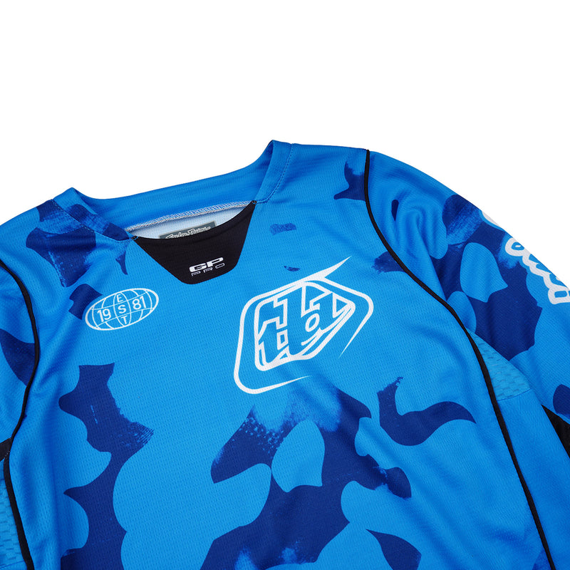 Youth GP Pro Jersey Blotted Bright Blue