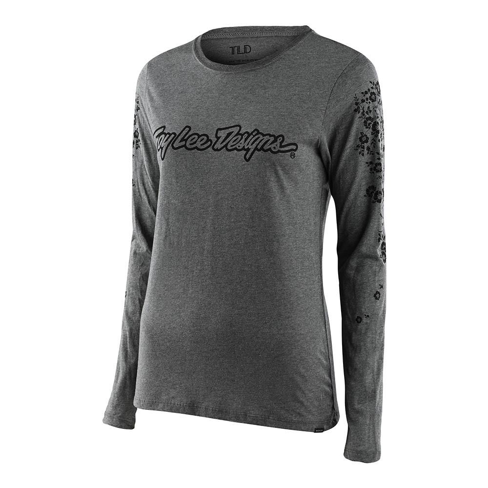 Wmns Long Sleeve Tee Signature Floral Gray